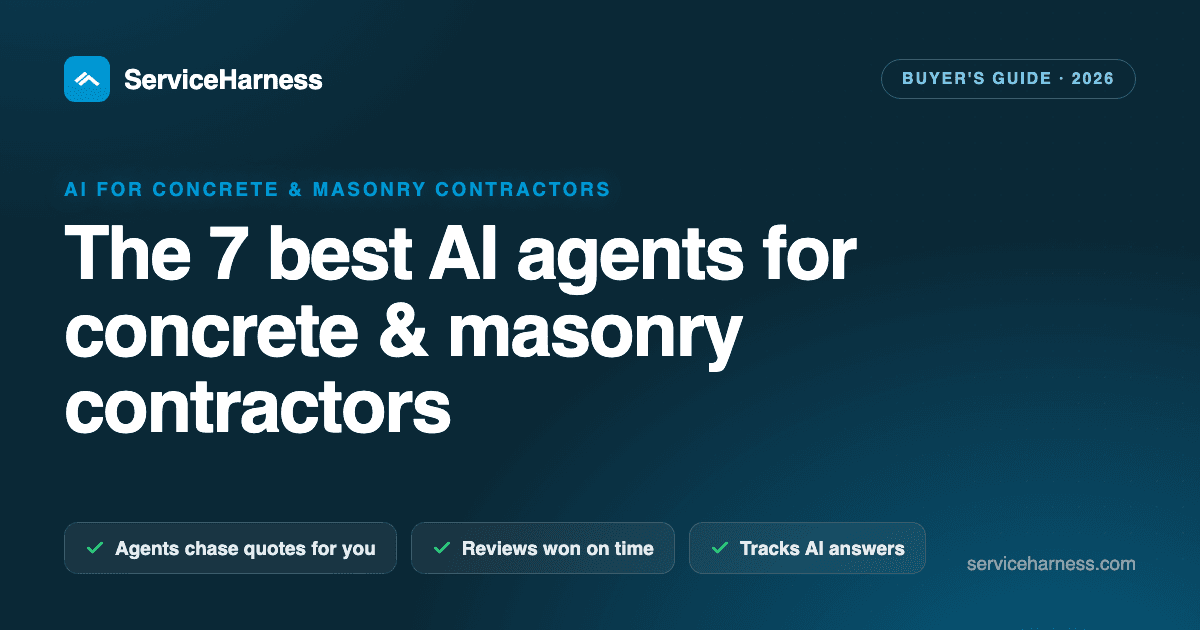 The 7 best AI agents and tools for concrete & masonry contractors in 2026