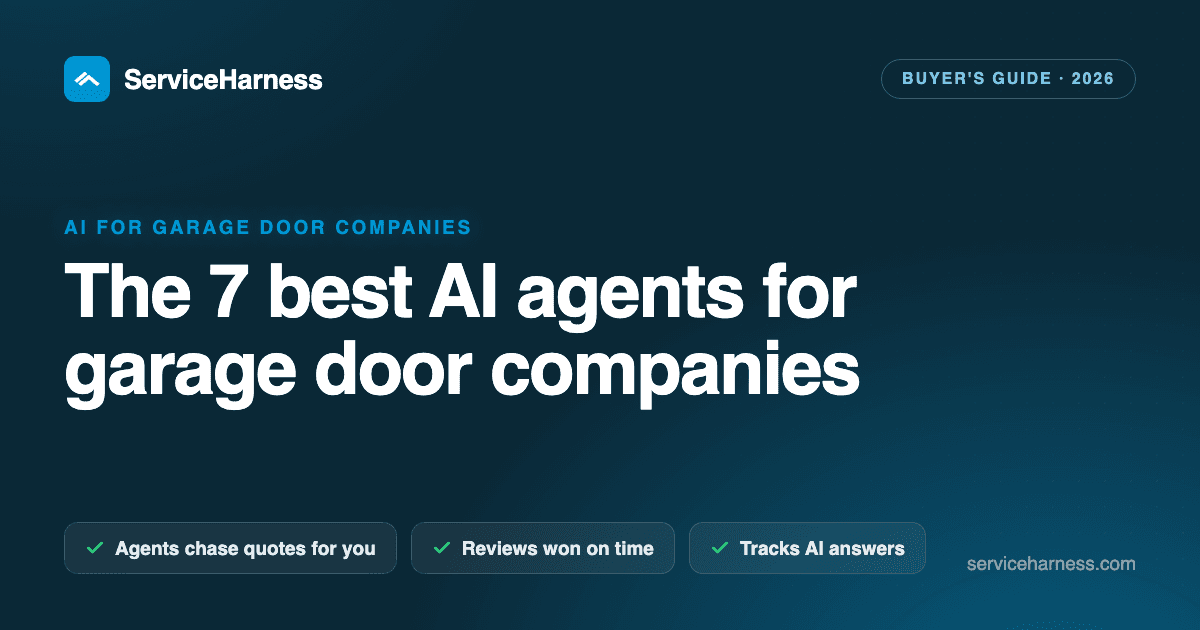 The 7 best AI agents and tools for garage door companies in 2026