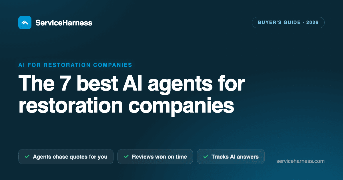 The 7 best AI agents and tools for restoration companies in 2026