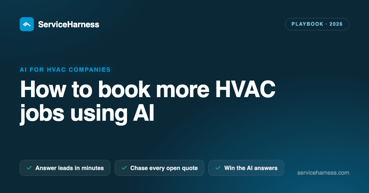 How to book more HVAC jobs using AI (the 2026 playbook)
