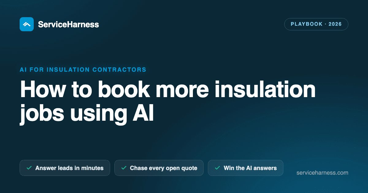 How to book more insulation jobs using AI (the 2026 playbook)
