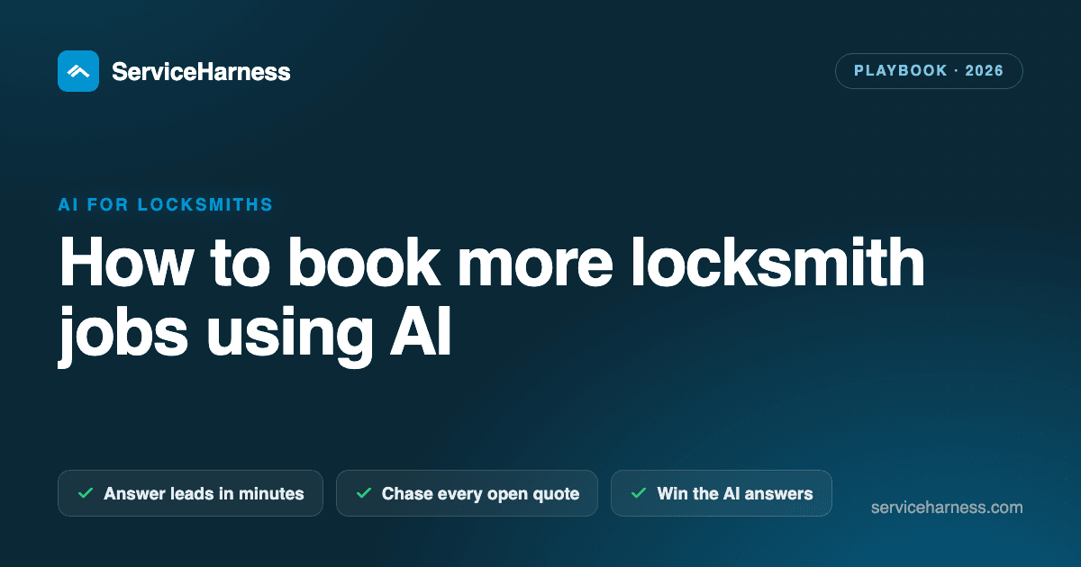 How to book more locksmith jobs using AI (the 2026 playbook)