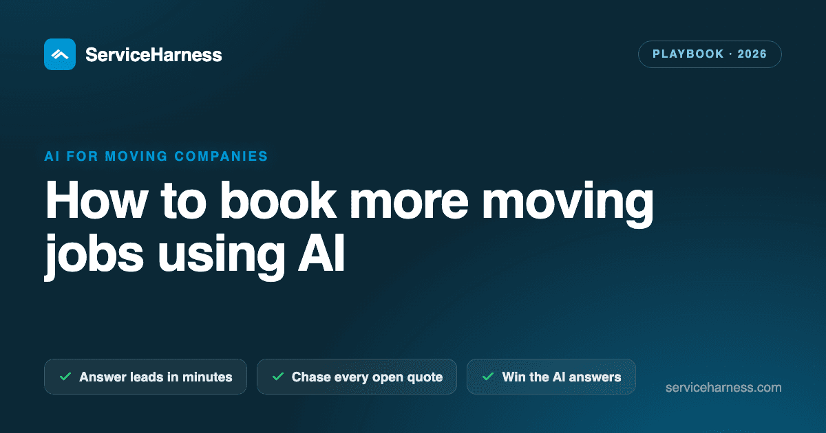 How to book more moving jobs using AI (the 2026 playbook)