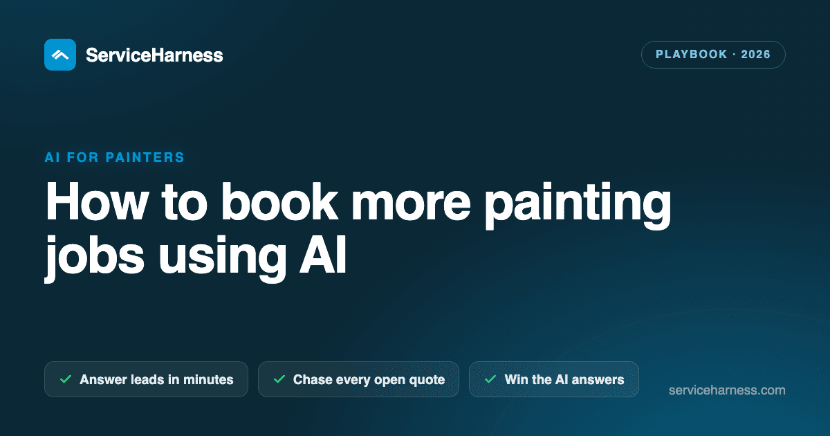 How to book more painting jobs using AI (the 2026 playbook)