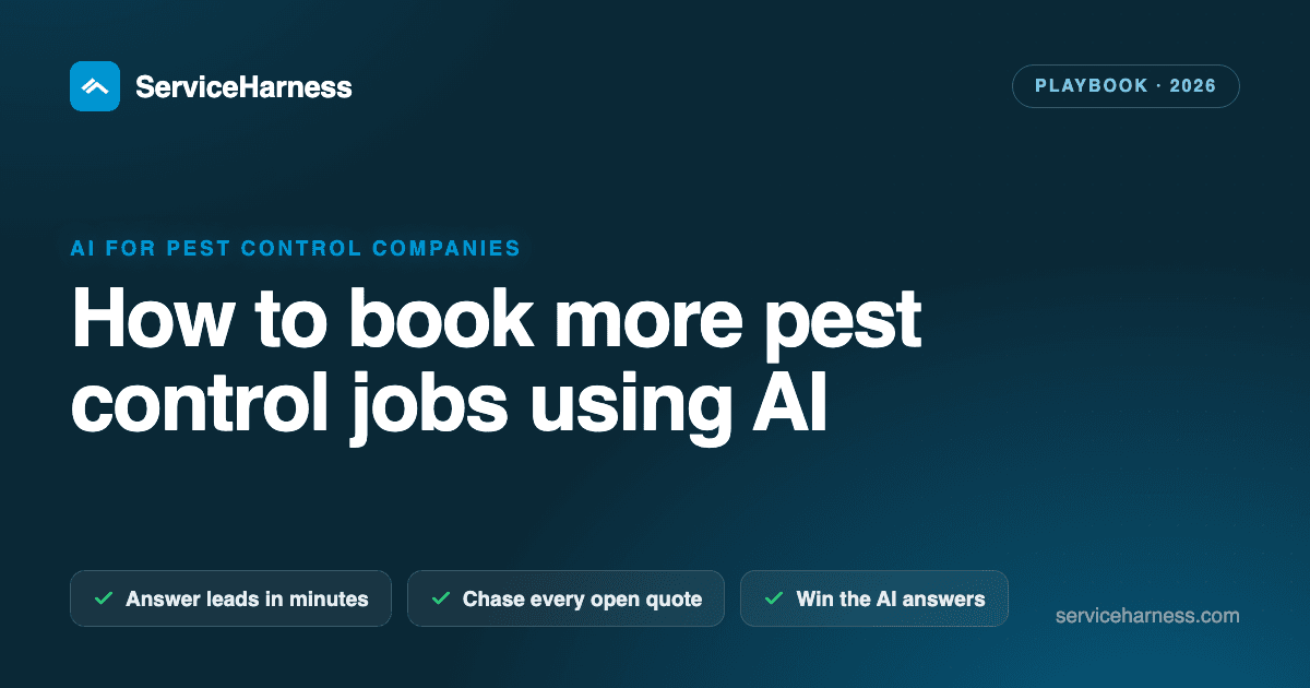 How to book more pest control jobs using AI (the 2026 playbook)
