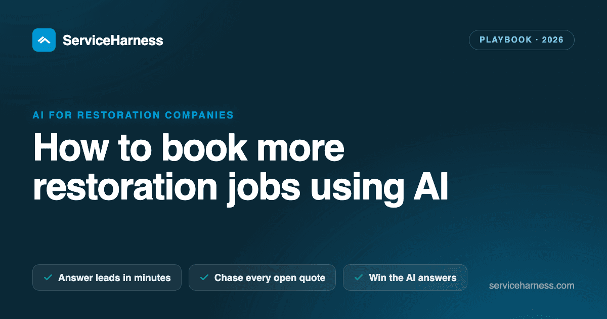 How to book more restoration jobs using AI (the 2026 playbook)