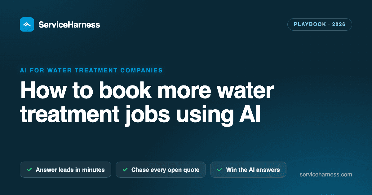 How to book more water treatment jobs using AI (the 2026 playbook)